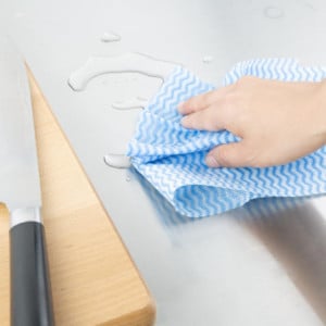 Compostable Blue Cleaning Cloths - 200 Sheets - Jantex