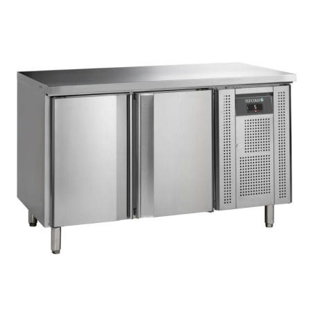 Stainless Steel Refrigerated Table - 2 Doors - GN 1/1- TEFCOLD