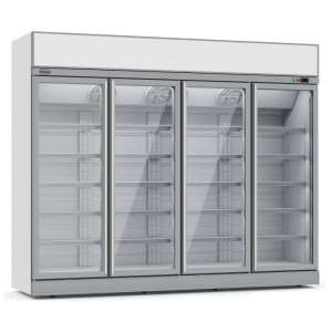 Negative Refrigerated Display Case - 4 Glass Doors - 2060 L - CombiSteel