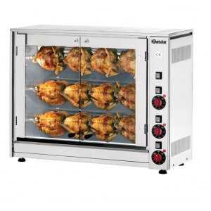 Sähköinen kana- ja liharotisserie 36 kanaa ammattikäyttöön