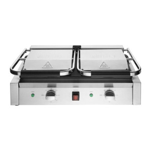 Grill De Contact Double Bistro Rainuré/Rainuré en Inox - Buffalo