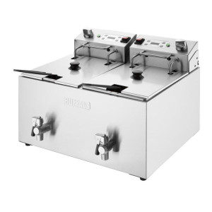 Dubbel Elektrisk Fritös med Timer - 2 X 8 L - Buffalo