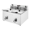 Dubbel Elektrisk Fritös med Timer - 2 X 8 L - Buffalo