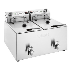 Dubbel Elektrisk Fritös med Timer - 2 X 8 L - Buffalo