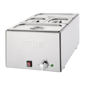 Bain-Marie Med Behållare - 2 x GN 1/3 och 2 x GN 1/6 - Buffalo