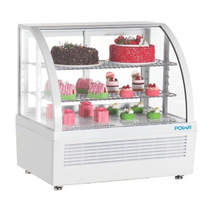 Valkoinen Jääkaappivitriini - 2 Hyllyä - 100 L - Polar