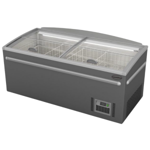 Harmaa arkkupakastin supermarketille - 630 L