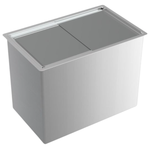 Inbyggbar Isbehållare i Rostfritt Stål - 485x305 MM