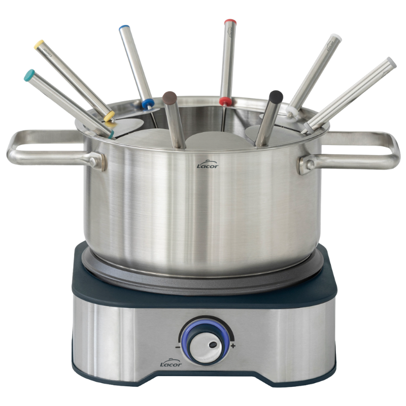 Electric Stainless Steel Fondue Set - Grey Plus - 1.2 L Electric Stainless Steel Fondue Set - Grey Plus - 1.2 L