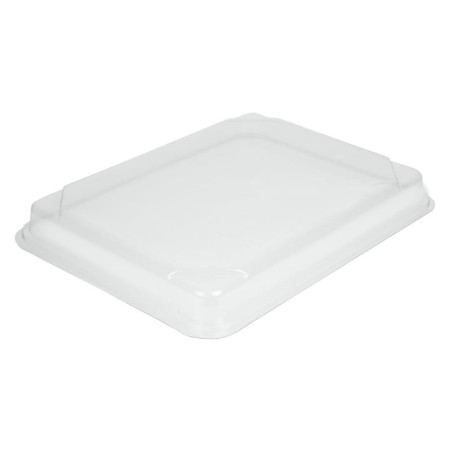 PET-lock för återvinningsbara måltidsbrickor 263 x 201 mm - Paket med 90 - Faerch
