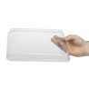 PET-lock för återvinningsbara måltidsbrickor 263 x 201 mm - Paket med 90 - Faerch