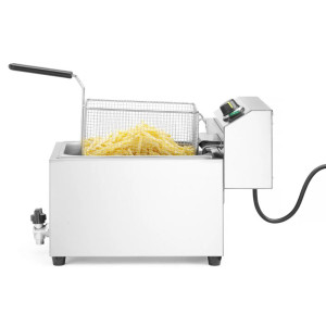 Fritös med avtappningskran - 10 L - HENDI