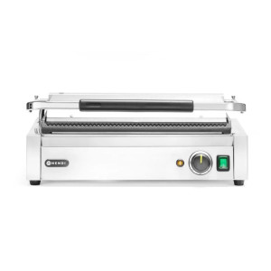 Grillkontakt Panini XL - Räfflad Platta - HENDI