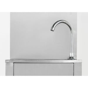 Jalkakäyttöinen käsienpesuallas roskakorilla, saippua- ja paperiannostelija - Dynasteel