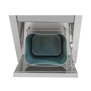 Jalkakäyttöinen käsienpesuallas roskakorilla, saippua- ja paperiannostelija - Dynasteel