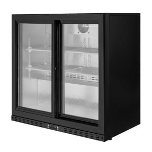 Bakre Kylskåp Kompakt 2 dörrar med glas för restaurang, bar, bryggeri.