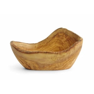Dekorativ Skål i Olivträ - 300 x 190 mm - HENDI