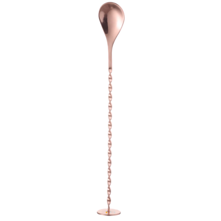 Cocktail-lusikka kuparisella murskaimella - 280 mm
