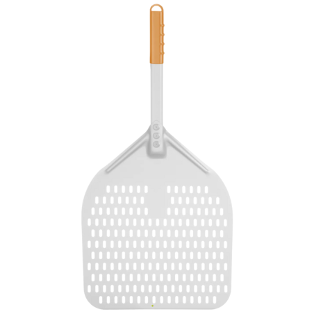 Perforated Square Pizza Peel with Short Handle - 300x660 mm