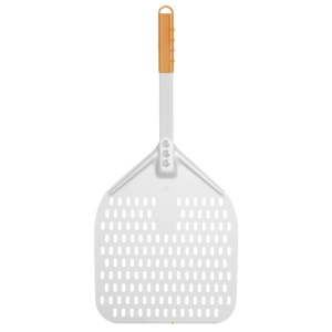 Perforated Square Pizza Peel with Short Handle - 300x660 mm