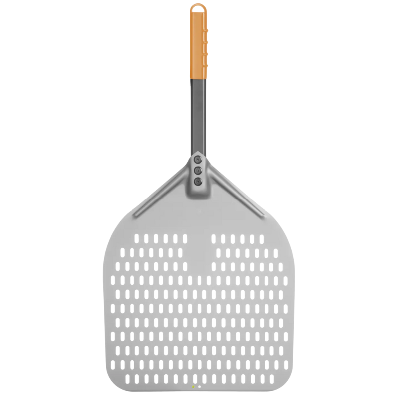 Neliönmuotoinen rei'itetty pizzalapio lyhyellä varrella - 350x710 mm Neliönmuotoinen rei'itetty pizzalapio lyhyellä varrella - 350x710 mm