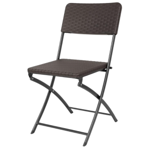 Ruskeat PE-rottinkiset taitettavat tuolit - 2 kpl