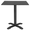Mattsvart fyrkantig bordsplatta - 700 mm