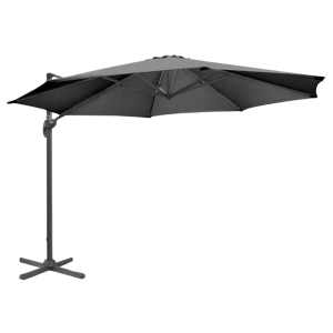 Parasol Offset Venice Rund 360° Svart - 3,5 m