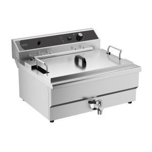 Ammattimainen rasvakeitin tyhjennysventtiilillä - 25 L - CombiSteel