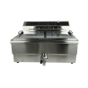 Professionell fritös med avtappningsventil - 25 L - CombiSteel