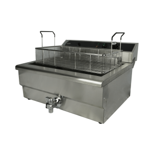 Ammattimainen rasvakeitin tyhjennysventtiilillä - 25 L - CombiSteel