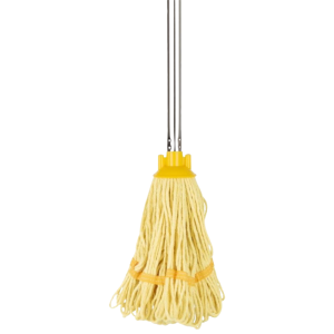 Mopp Huvud med Fransar Gul Rand - 0.2 kg
