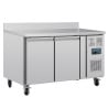 Positive Refrigerated Table 2 Doors Series U with Backsplash - 282L - Polar