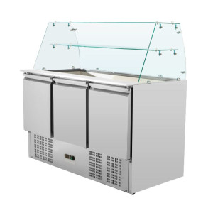 Saladette Kylskåp 3 Dörrar - 368 L - Dynasteel