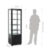 Vitrine Jääkaappi - Kaarrettu Ovi - Musta Sarja C 235 L