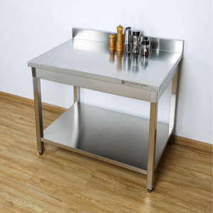 Inox-pöytä Dynasteel: Syvyys 700 mm, Pituus 800 mm