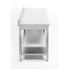 Stainless Steel Table with Backsplash Shelf Dynasteel Robust and Practical