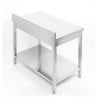 Stainless Steel Table with Backsplash Shelf Dynasteel Robust and Practical