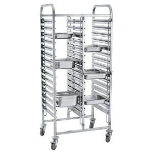 Chariot Porte-Plateaux Double - 30 x GN 1/1 - HENDI