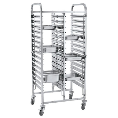Chariot Porte-Plateaux Double - 30 x GN 1/1 - HENDI