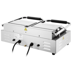 Grill med dubbelkontakt räfflade plattor