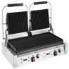 Grill med dubbelkontakt räfflade plattor