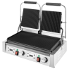 Grill med dubbelkontakt räfflade plattor