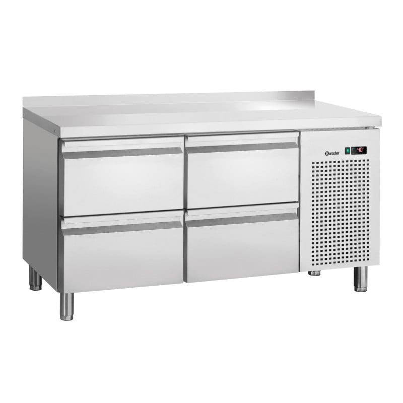 Positivt kylt bord med 4 lådor GN 1/1 med bakkant