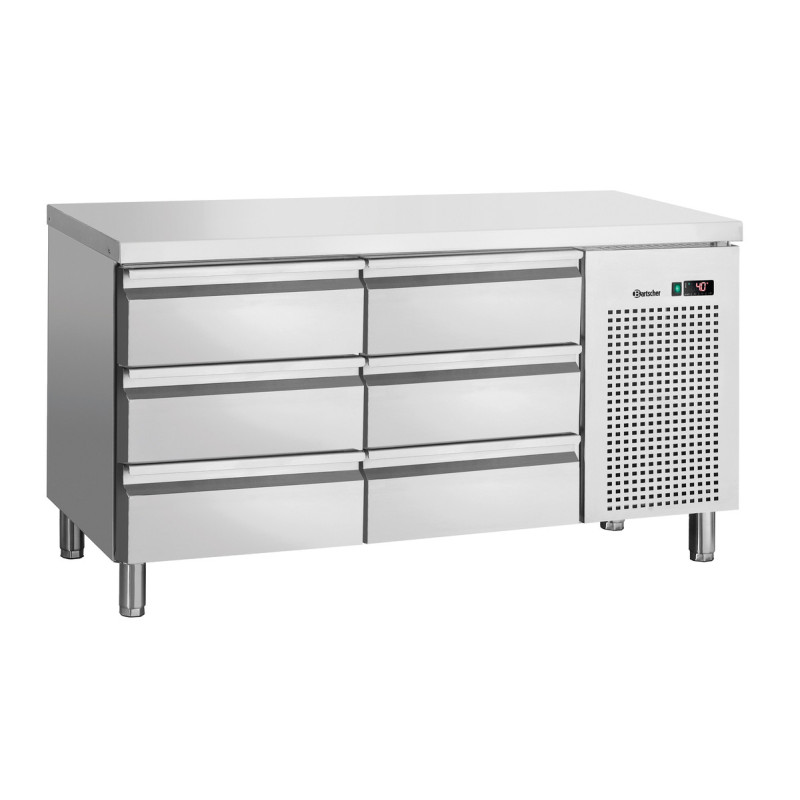 Positivt kylt bord med 6 lådor GN 1/1