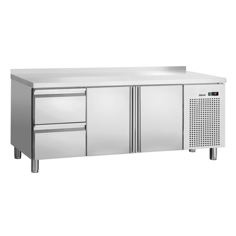 Positive Refrigerated Table 2 Doors and 2 Drawers GN 1/1 with Backsplash