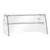 Glass Display for Refrigerated Saladette with 2 Doors