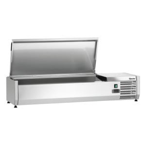 Ruostumaton teräksinen jäähdytetty salaattipöytä - 3 x GN 1/3 + 1 x GN 1/2