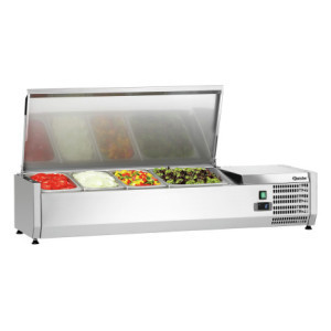Saladette Kylbänk i Rostfritt Stål - 3 x GN 1/3 + 1 x GN 1/2