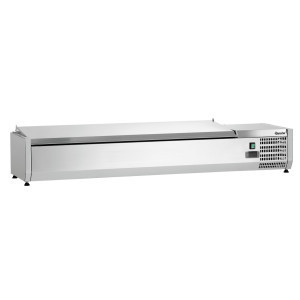 Saladette Kylbänk i Rostfritt Stål - 5 x GN 1/3 + 1 x GN 1/2